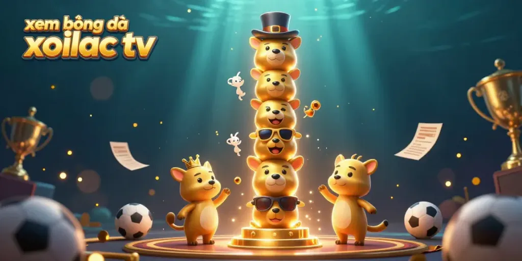 Engage with xem bóng đá xoilac tv for an exciting football betting experience with a lively 3D illustration.