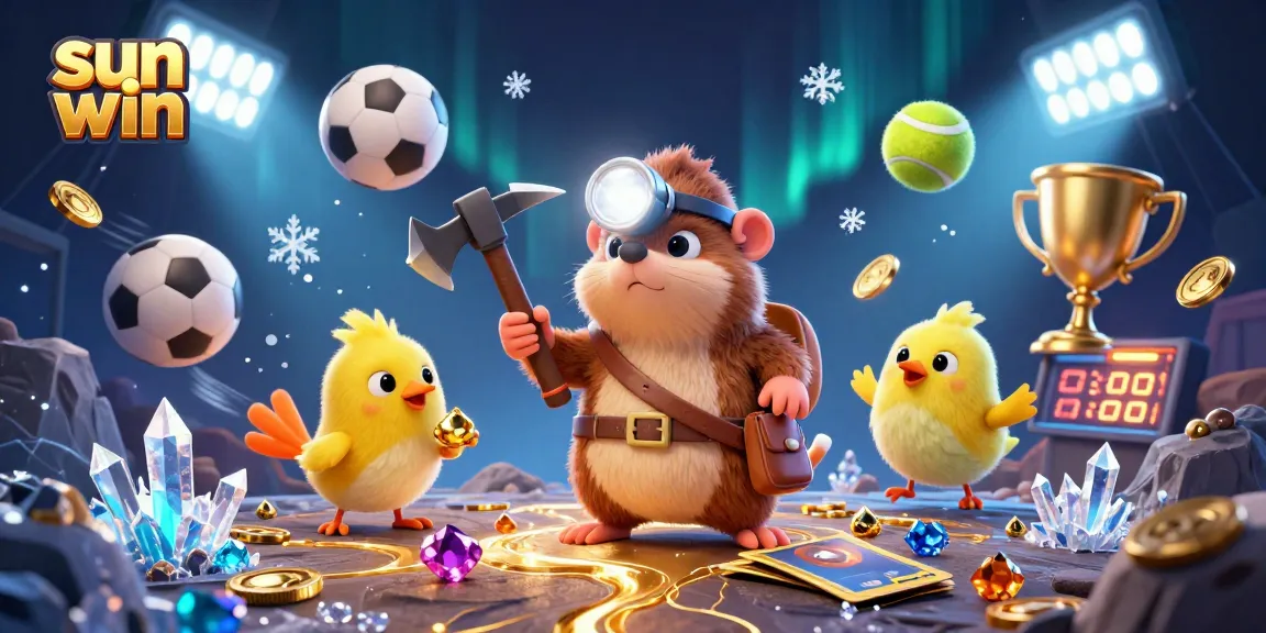 Experience thrilling gameplay at sun win with energetic characters and dynamic sports elements in a vibrant scene.
