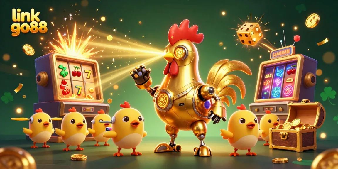 Engage in thrilling gameplay at Go88 with this vibrant illustration showcasing link go88, exciting casino elements, and colorful characters.